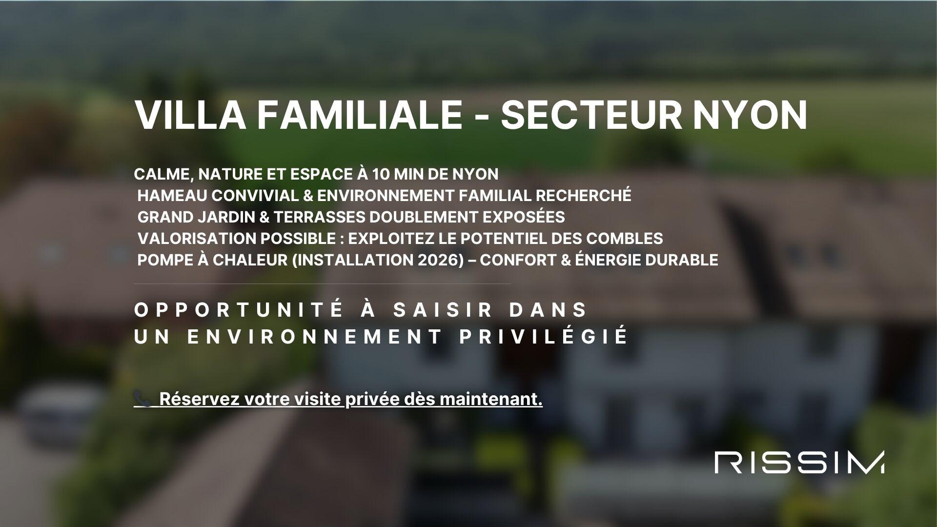 Un cadre familial privilégié, à deux pas de Nyon et du Golf de Bonmont