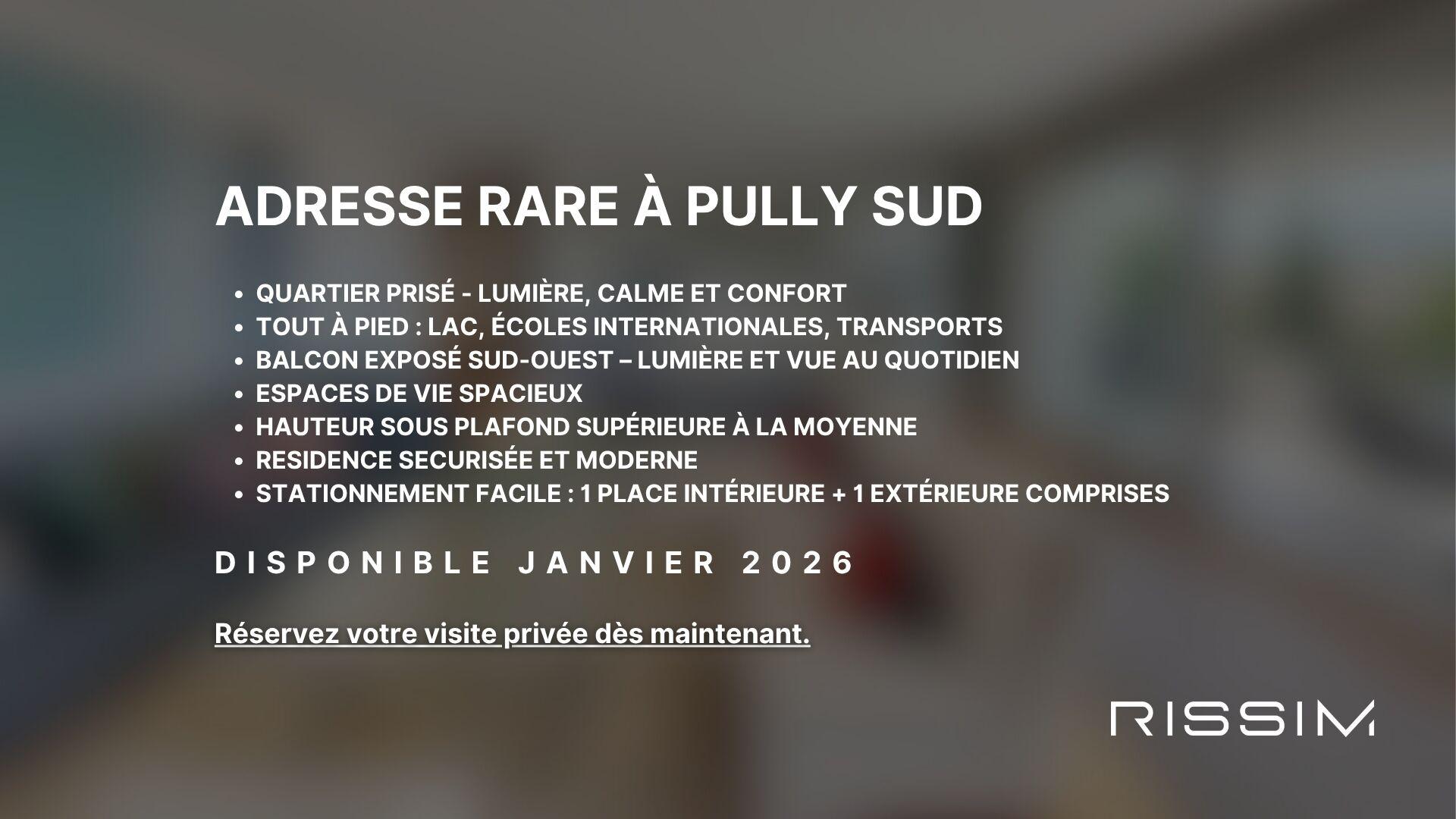 Appartement lumineux avec vue lac et généreux balcon d’angle
