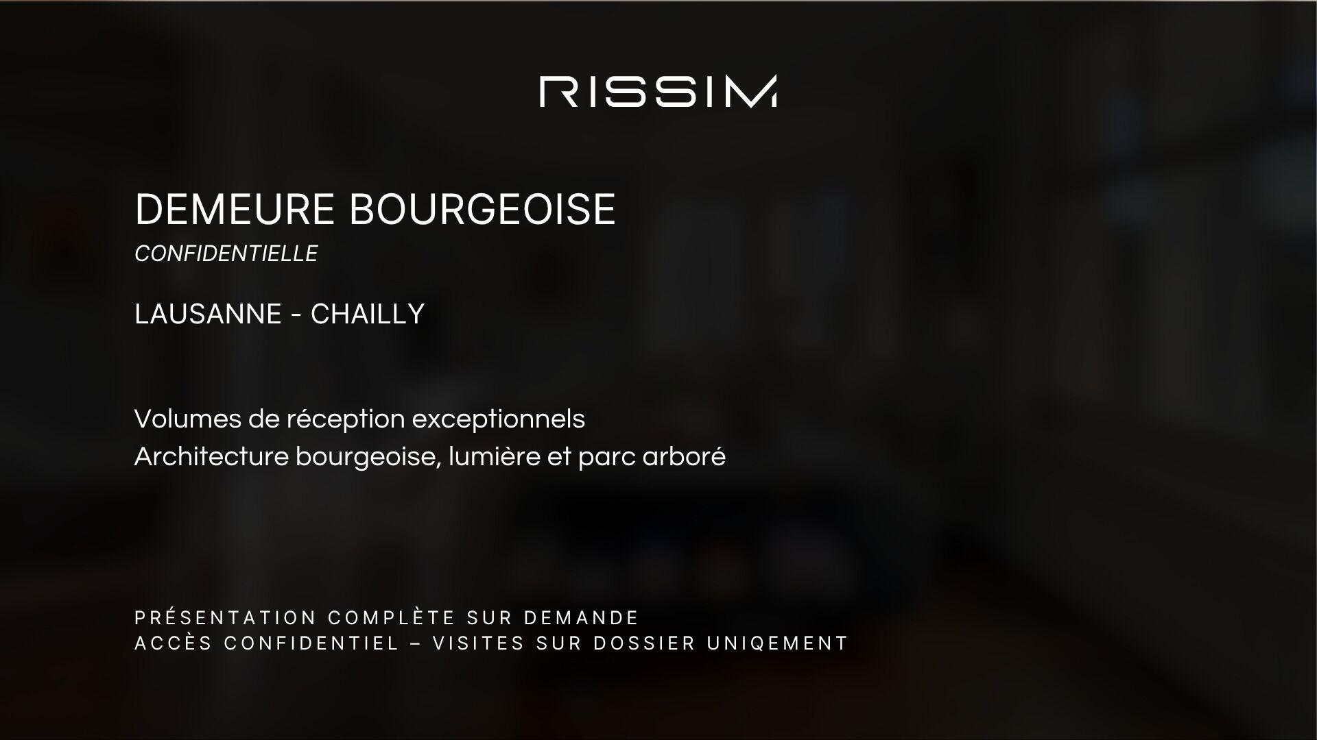 Demeure bourgeoise confidentielle à Lausanne – Chailly