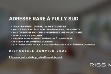 Appartement lumineux avec vue lac et généreux balcon d’angle