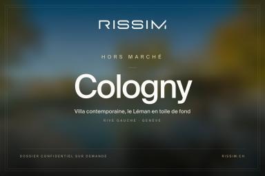 Cologny — villa contemporaine, le Léman en toile de fond