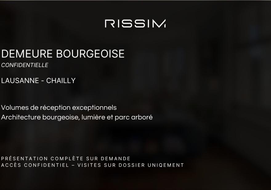 Demeure bourgeoise confidentielle à Lausanne – Chailly